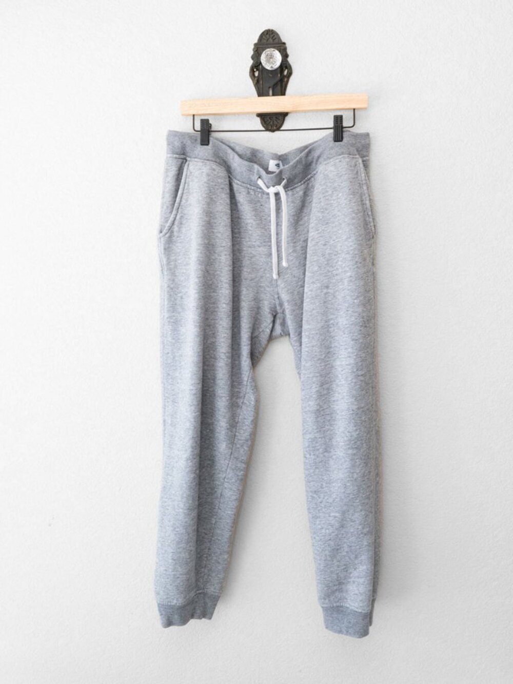 Old Navy Sweatpants Mens L Gray Fleece Jogger Drawstring Cotton Blend Pants